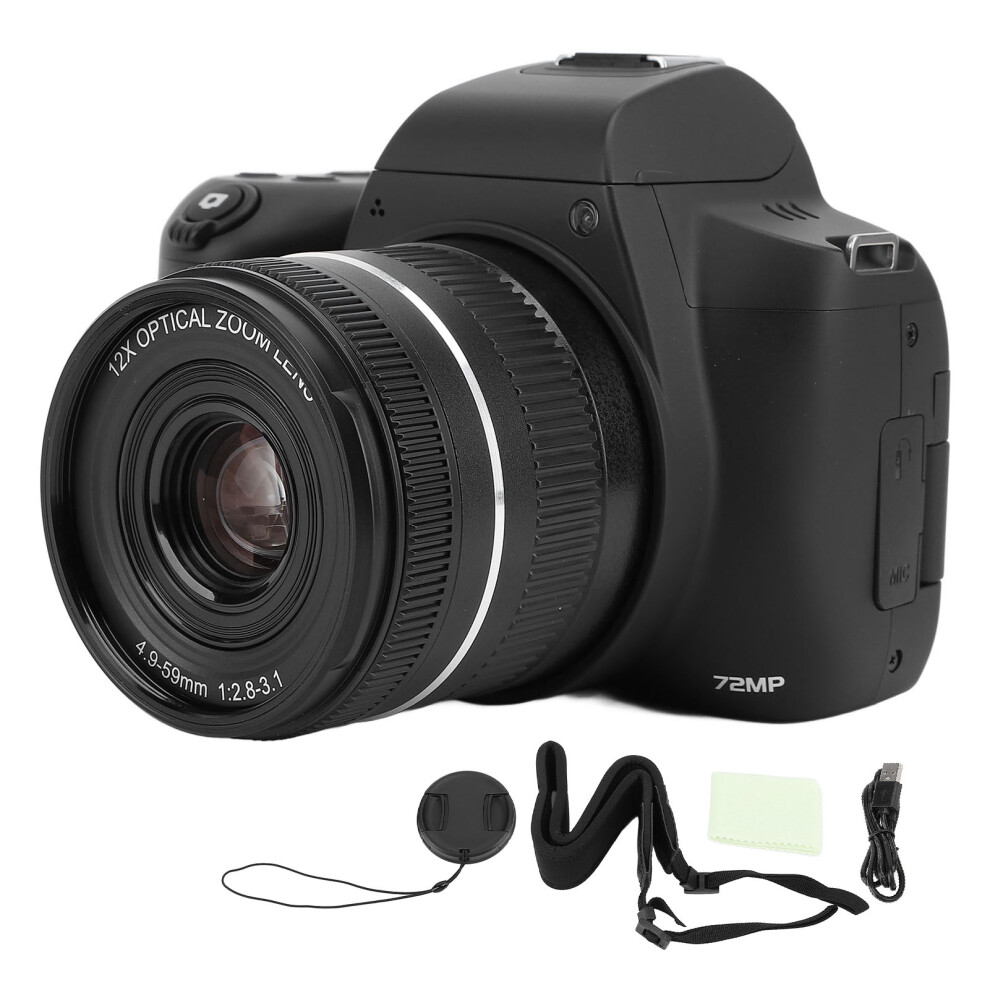 4K Digital Camera 72Mp Hd 12X Zoom Autofocus Micro Slr 3" Ips Screen 643505073485