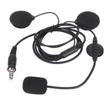 Motorbike Full Face Helmet Earpiece Mic 7.1mm Two Way Radio