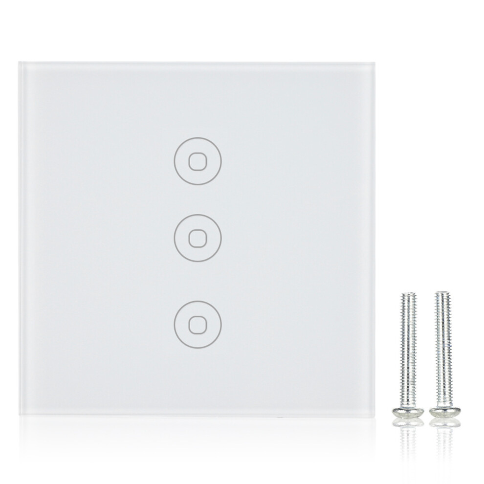 (3 Key) Smart Wifi Wall Touch Switch Rf Voice Control For Alexa Tuya 110-240V 604725158024