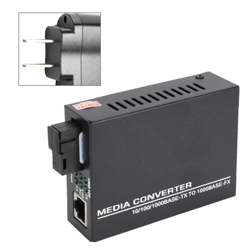 (US) 1000Mbps Ethernet Glasfaser-Media-Converter Single Mode