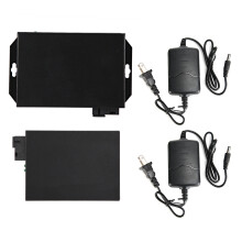 (US Plug) 10M/100M/1000M Netzwerk-Medienwandler Glasfaser