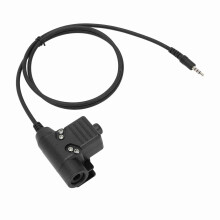 Walkie Talkie Headset Adapter 3.5mm PTT Cable for Kenwood