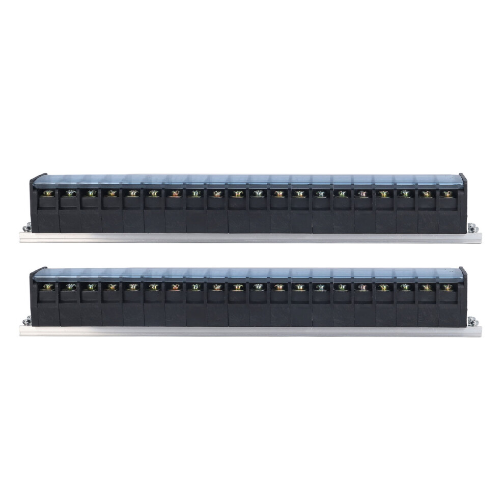 (20 Positions) 2 Pcs Terminal Block 30A 660V Dual Row 15 Positions 604725093721