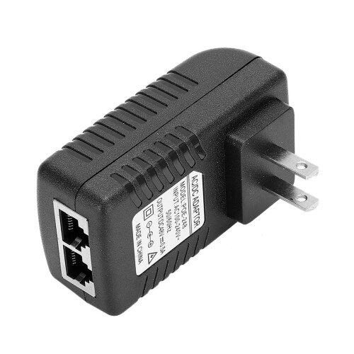 (US) DC-48V-0,5A-Netzteil-Injector-24W-POE-Adapter-Stecker 1
