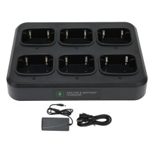 (US Plug) 6-Wege-Ladestation für MD-390/398/368/580 Walkie-Talkie