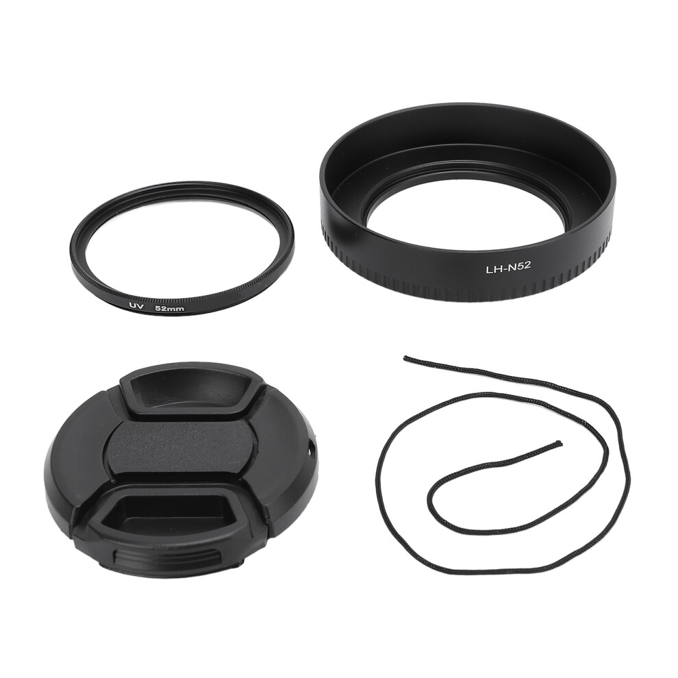 Lens Hood Set Lh-N52 53Mm Hd Uv Filter Cap For Z28mm F2.8 Z40mm F2 Light 643505074512