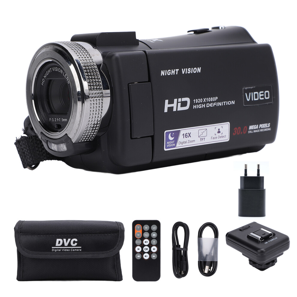 (Eu Plug) Video Camcorder Full Hd 1080P 30Fps 30Mp 3.0" 270 Lcd 16X Zoom Eu 643505074697