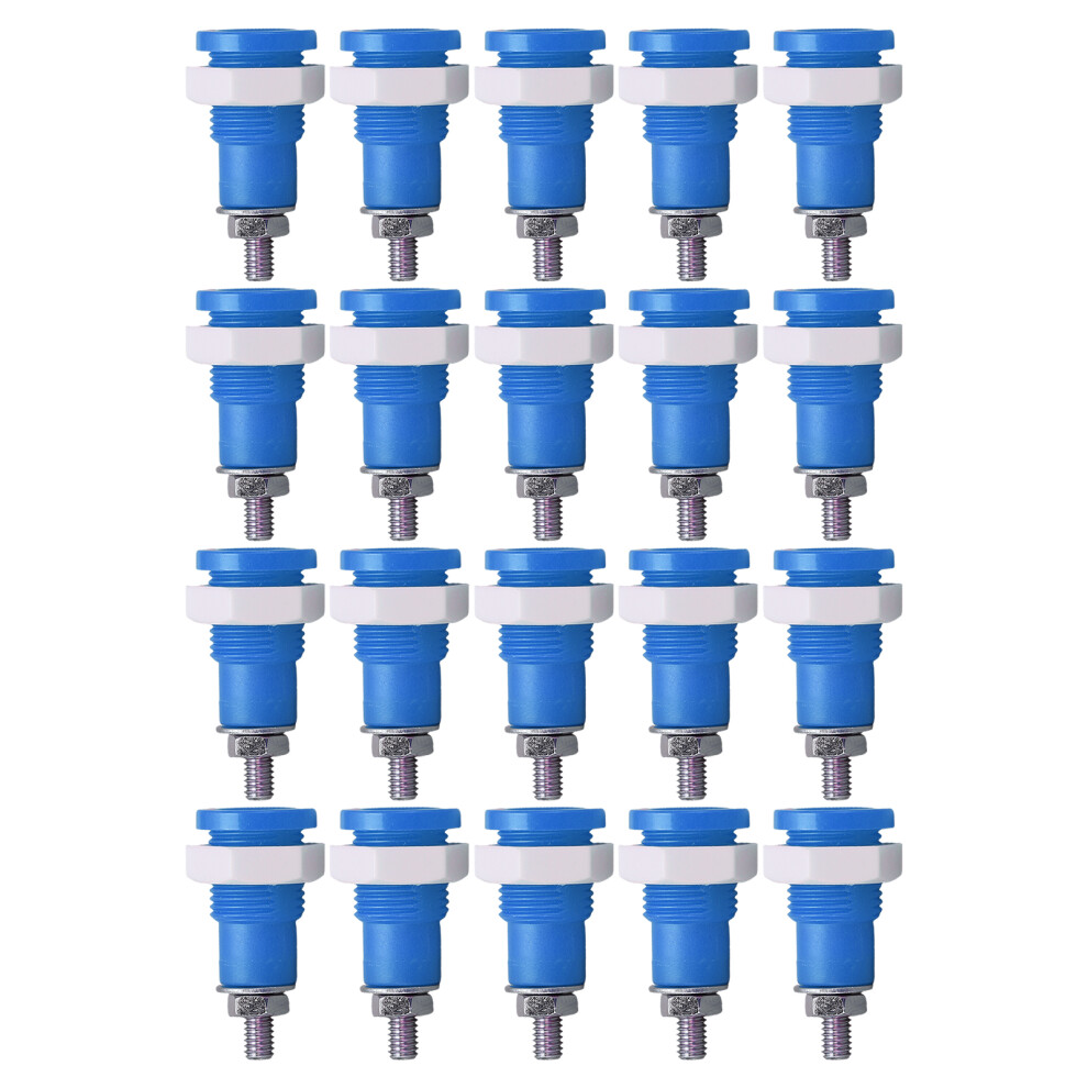(Blue) 20Pcs Banana Socket 4Mm Good Transmission Black 604725097446