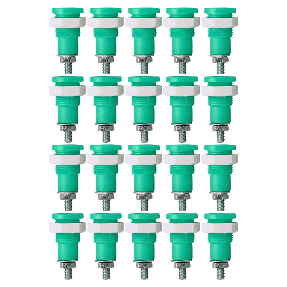 (Green) 20Pcs Banana Socket 4Mm Good Transmission Black 604725097484