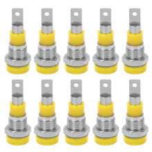 (Yellow) 10 Stk 4mm Bananenstecker rot (hochleitend)