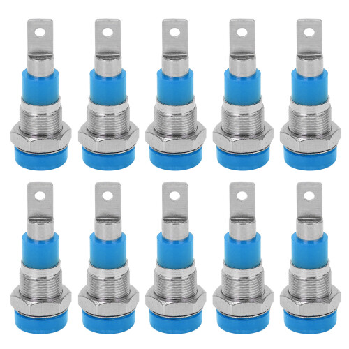 (Blue) 10 Stk 4mm Bananenstecker rot (hochleitend)