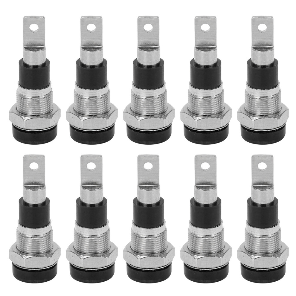 (Black) 10Pcs Banana Socket 4Mm High Conductivity Red 604725097392