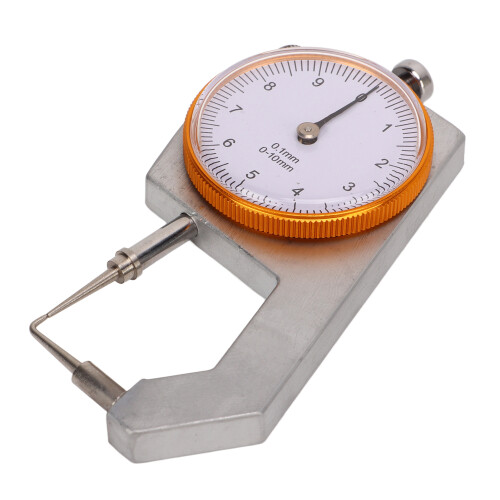 Curved Tip Thickness Meter 0-10mm Hand Held Metal Gauge 1