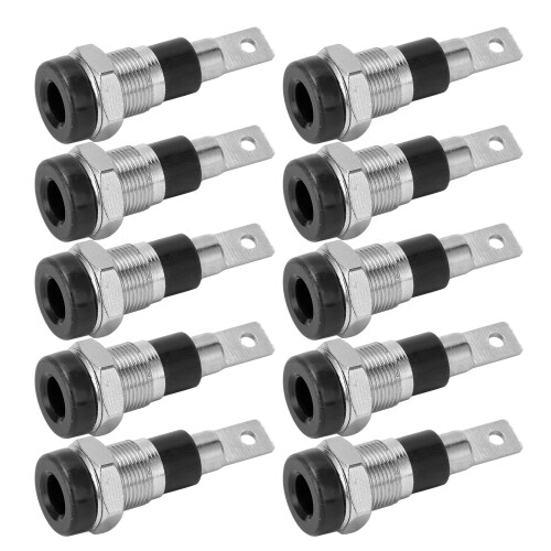 (Black) 10 Stk 4mm Bananenstecker rot (hochleitend) 1