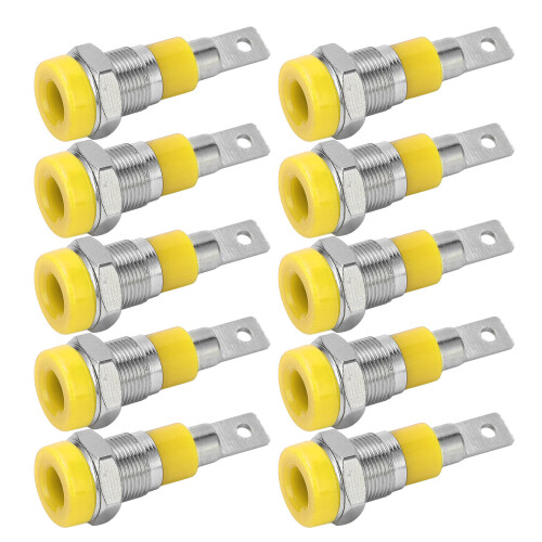 (Yellow) 10 Stk 4mm Bananenstecker rot (hochleitend) 1