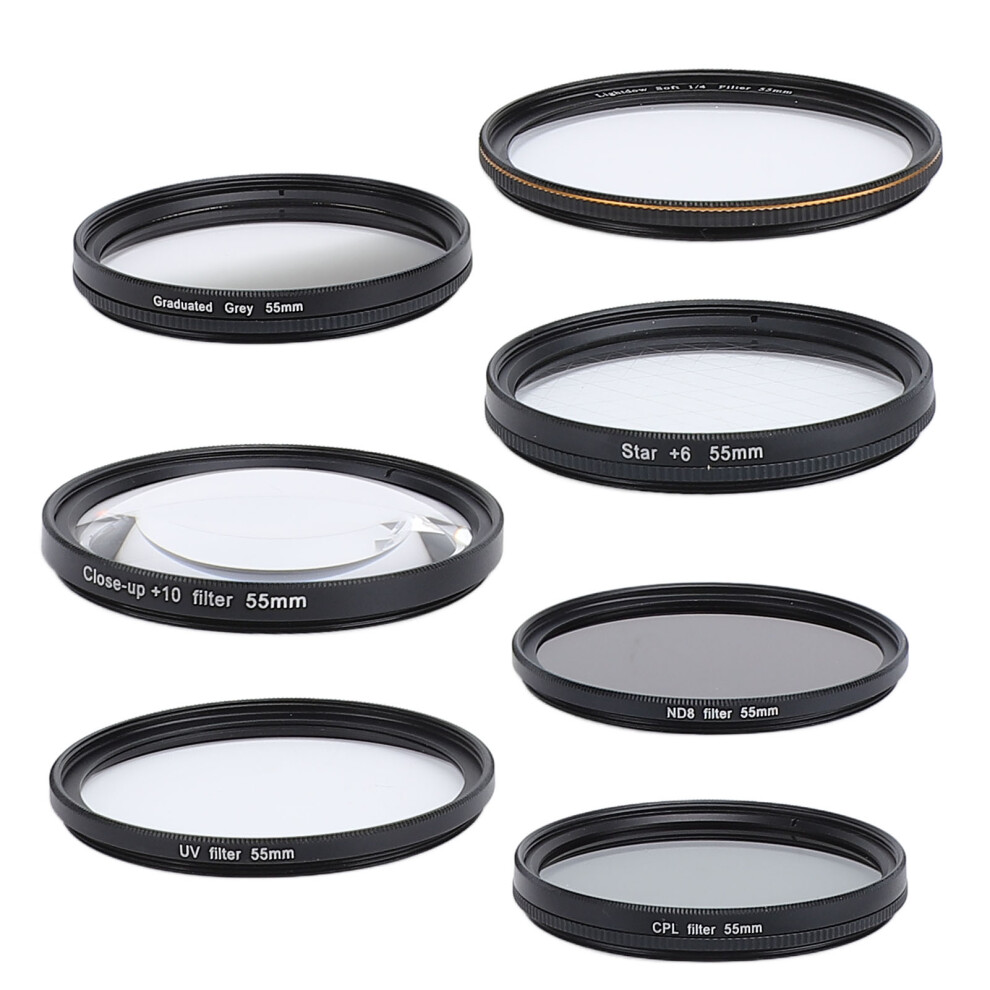 (55Mm/2.17In) Uv Cpl Nd8 Soft Graduated 10X Macro 6 Point Star 55Mm White/Grey 643505075373