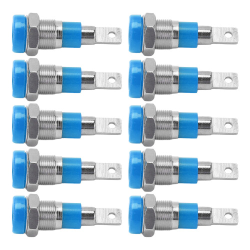 (Blue) 10 Stk 4mm Bananenstecker rot (hochleitend) 2