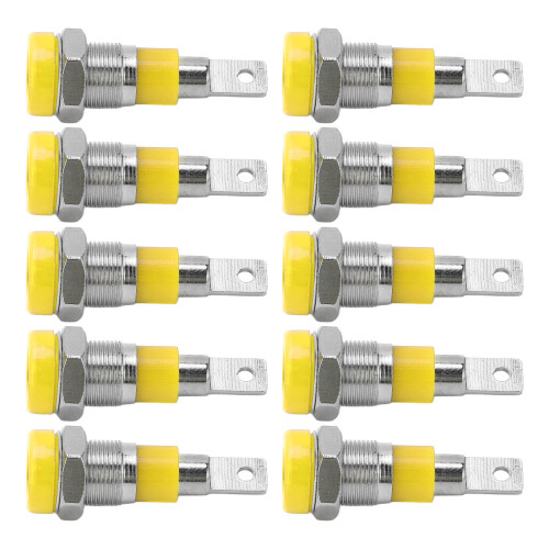 (Yellow) 10 Stk 4mm Bananenstecker rot (hochleitend) 2