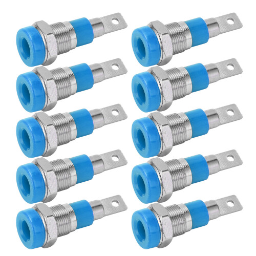 (Blue) 10 Stk 4mm Bananenstecker rot (hochleitend) 1