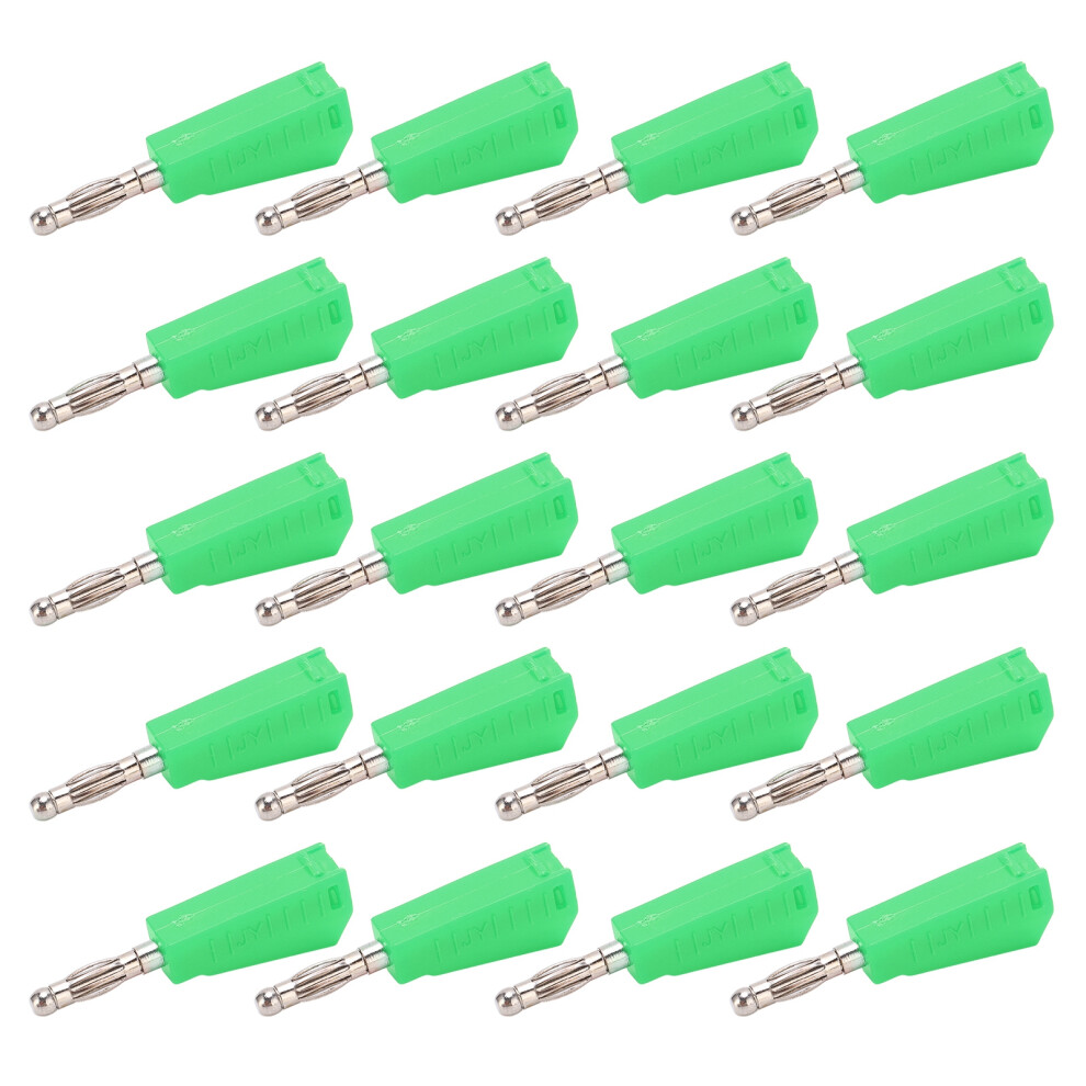 () 20Pcs 4Mm Banana Plug Low Loss Stable Current Compact Connector Green/Red 604725097675