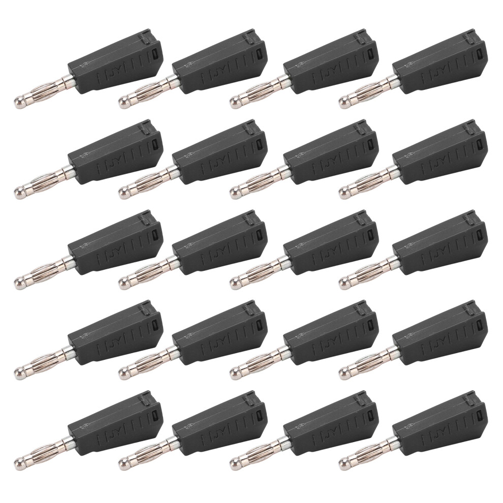 () 20Pcs 4Mm Banana Plug Low Loss Stable Current Compact Connector Black/Red 604725097668