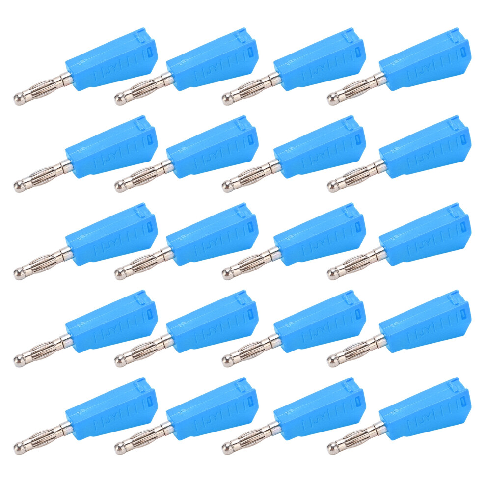 () 20Pcs 4Mm Banana Plug Low Loss Stable Current Compact Connector Blue/Red 604725097699