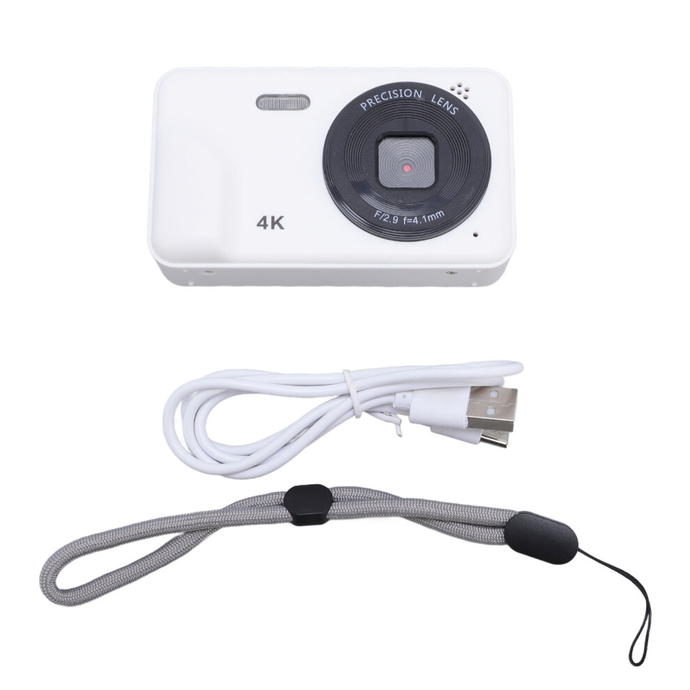 () Digital Camera 48Mp 1080P Auto Focus 5X Zoom 2.0In Ips Screen White/Pink 643505069846