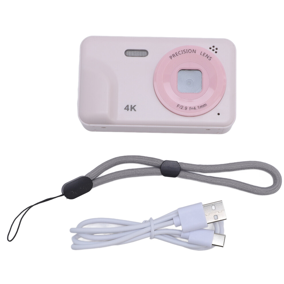 (Pink) Digital Camera 48Mp 1080P Auto Focus 5X Zoom 2.0In Ips Screen Pink 643505069839