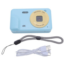 (Blue) Digital Camera 48MP 1080P Auto Focus 5x Zoom 2.0in IPS Screen Pink