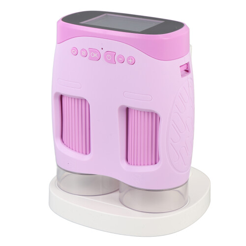 (Pink) Portable Handheld Microscope 2 Inch Screen 900mAh Battery 1