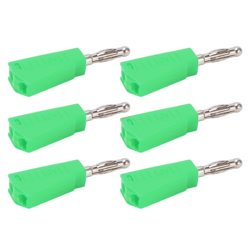 (Green) 20pcs 4mm Banana Plug Low Loss Stable Current Compact Connector Red 2