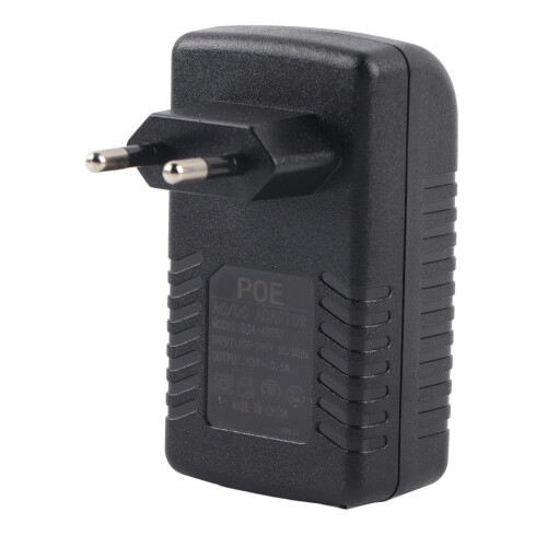 (EU) DC-48V-0,5A-Netzteil-Injector-24W-POE-Adapter-Stecker