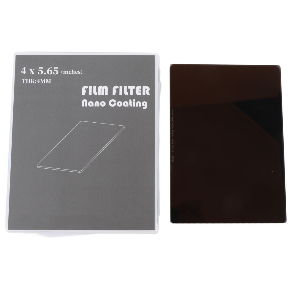 (Nd16) Square Nd Filter 4X5.65in Neutral Density Dual Sided Hd Glass 643505070040