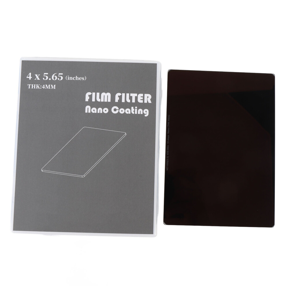 (Nd1000) Square Nd Filter 4X5.65in Neutral Density Dual Sided Hd Glass 643505070026