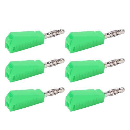 (Green) 20pcs 4mm Banana Plug Low Loss Stable Current Compact Connector Red 1