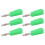 (Green) 20pcs 4mm Banana Plug Low Loss Stable Current Compact Connector Red 4