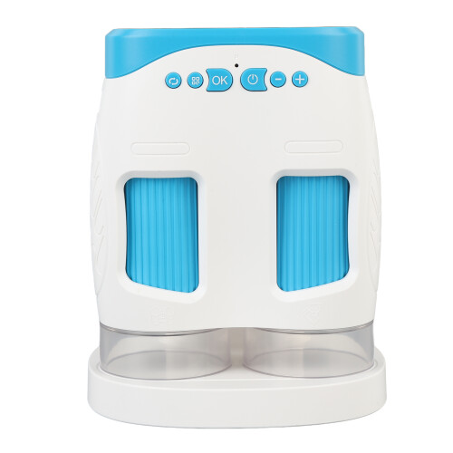 (Blue) Portable Handheld Microscope 2 Inch Screen 900mAh Battery 1
