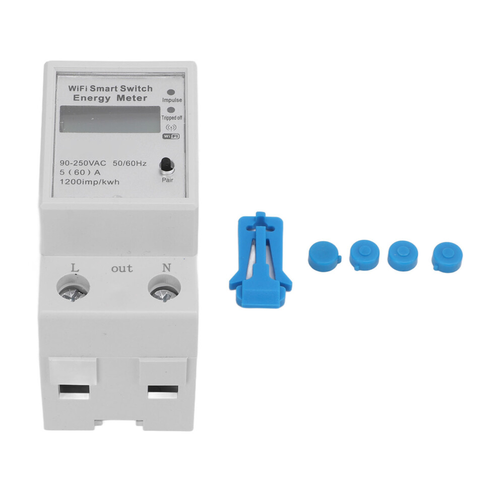 Smart Energy Meter Single Phase Wifi App Remote Control 90-250Vac 604725095329
