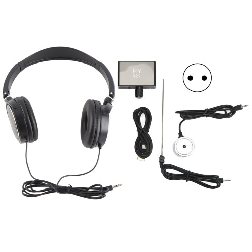 (EU Plug) Wasserrohr-Leckage-Detektor Schallverstärker Headset
