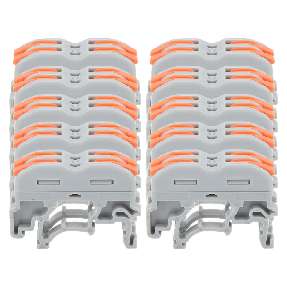 (2 in 2 Out) DIN Rail Lever Wire Connector Splicing Terminal 2 in 2 out