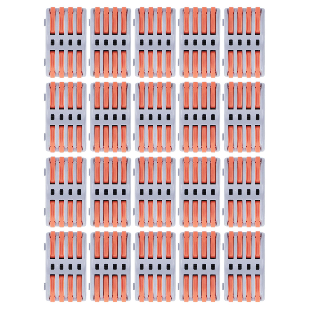 (Splâ4 4 Port) 20Pcs Spl Quick Wire Splice Connector Soft Hard Cable Power 604725136824