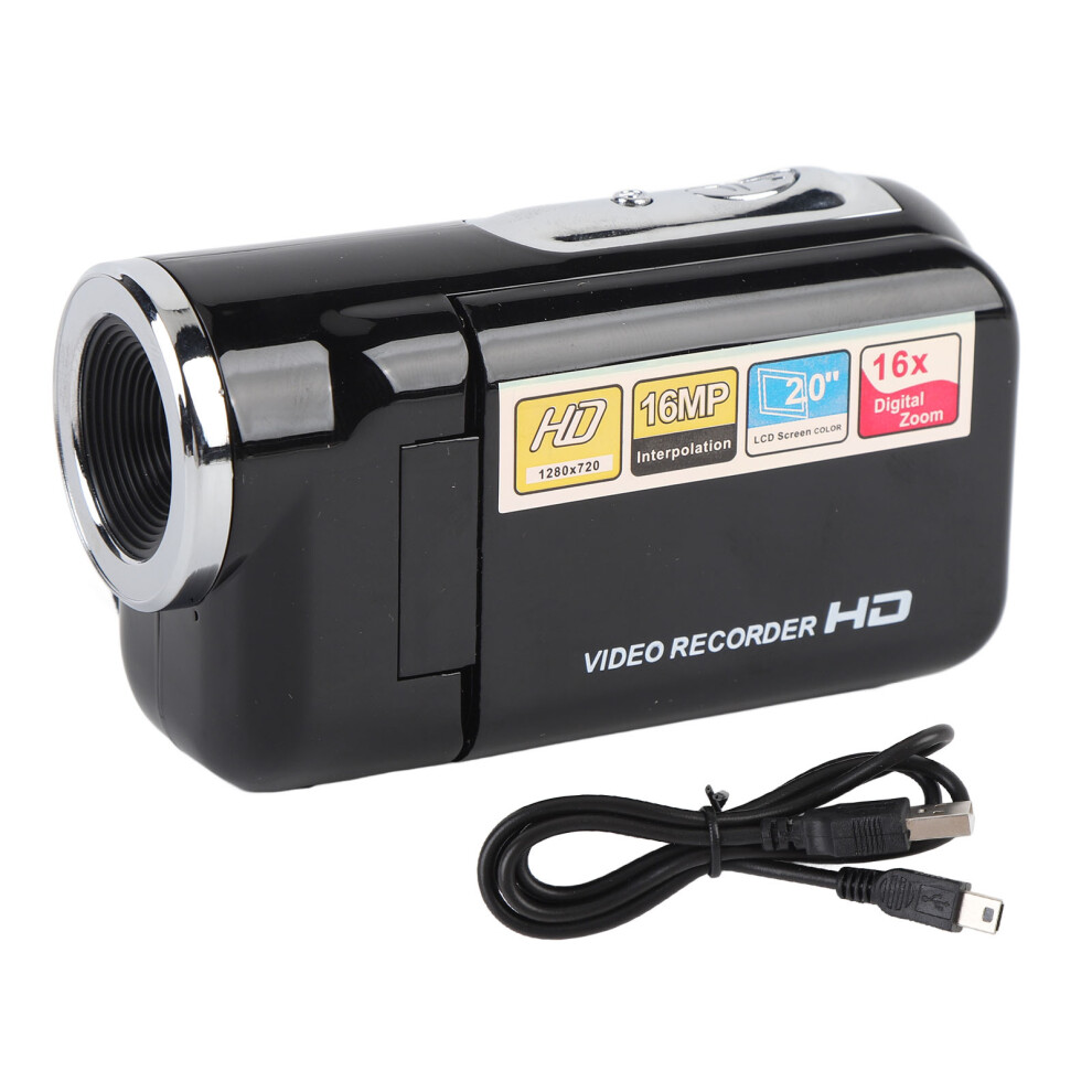 () Digital Video Camera 2" 1080P 16Mp 16X Zoom Anti-Shake Black/Red 643505166156
