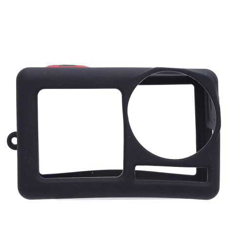 (Black) Silicone Cover for Action 5 Pro Anti-Drop Lens Protector Gray 1