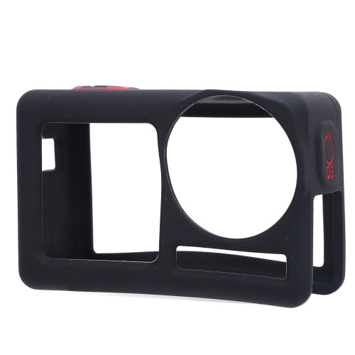 (Black) Silicone Cover for Action 5 Pro Anti-Drop Lens Protector Gray 2