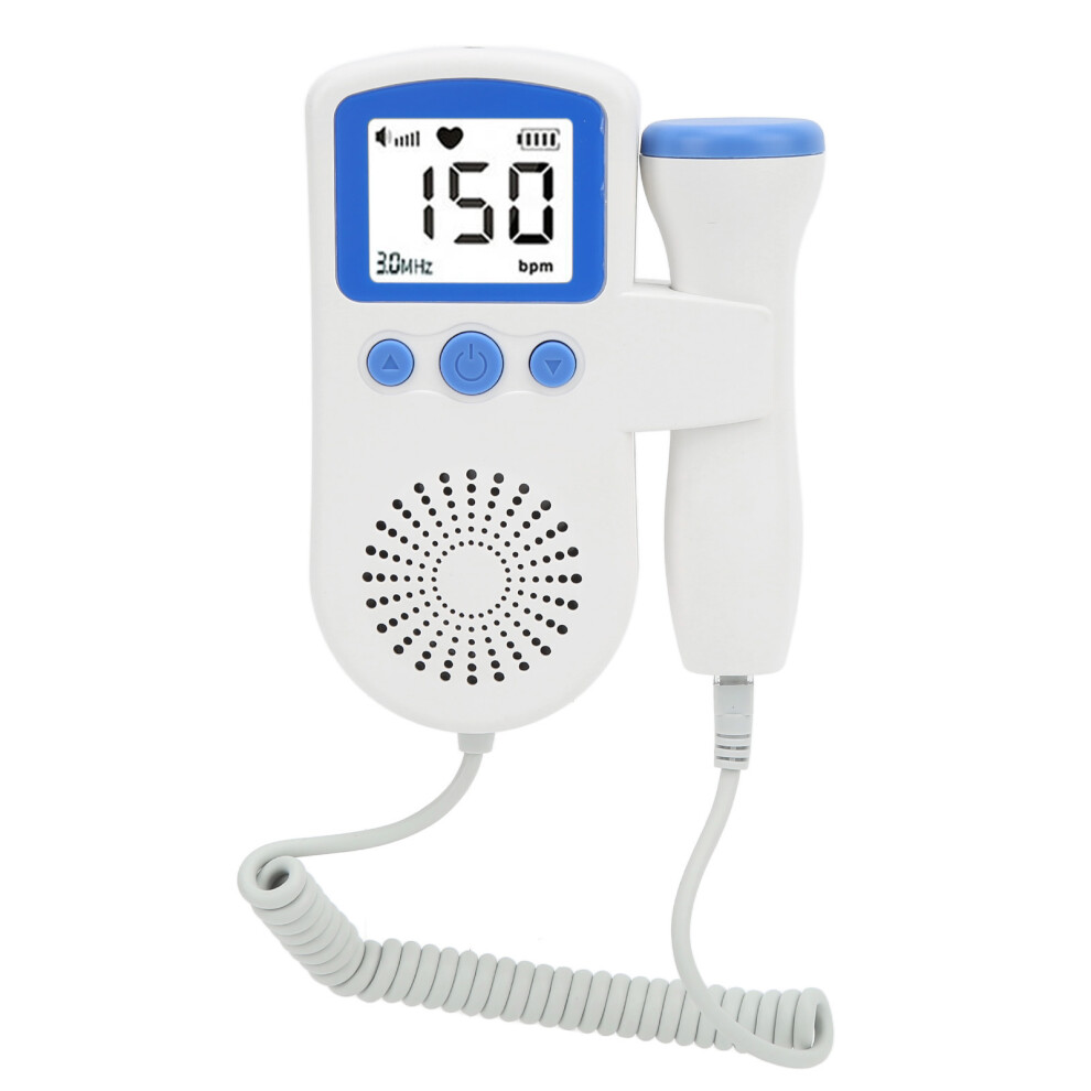 Blue/Pink () Fetal Heartbeat Monitor Lcd 3.0Mhz Probe Waterproof Low Noise