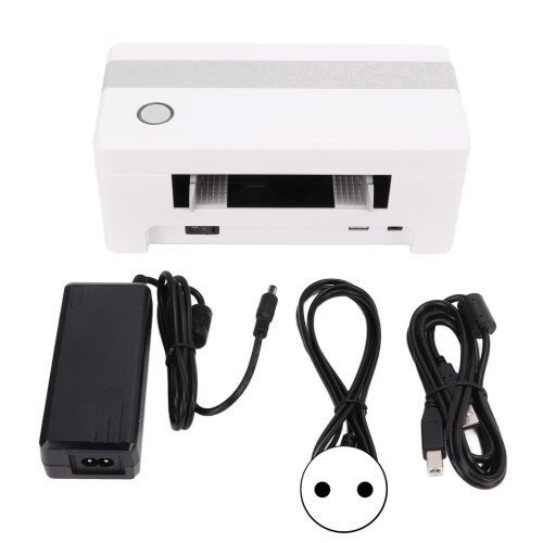 (USB, Wireless EU Plug) Label Printer Portable Desktop Face Sheet AC100-240V USB EU Plug
