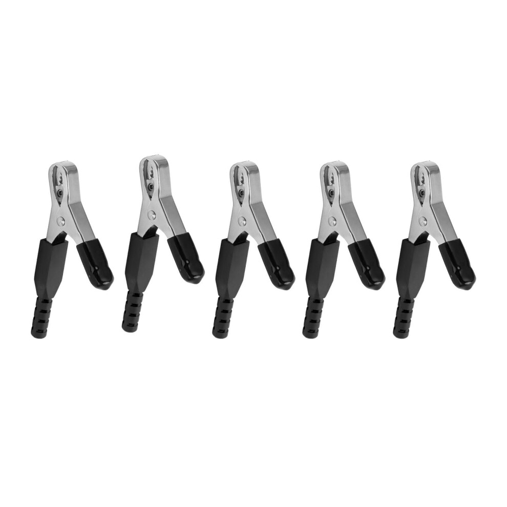 (Black) 5Pcs Battery Safety Test Clamp Conductive Black 604725095640