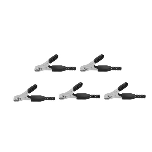 (Black) 5 Stk. Batteriesicherheitstest-Klemme leitend 2