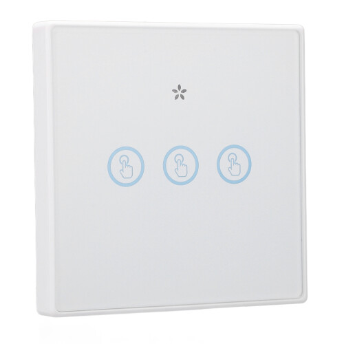 (3 Gang) Smart Wireless Touch Panel Switch 433MHz Waterproof 3 Gang 2