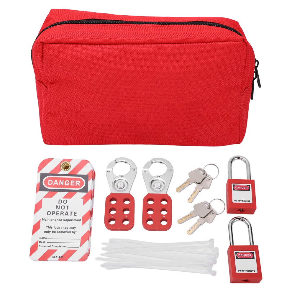 Lockout Tagout Kit Electrical Loto Padlocks Hasps Tags Keys Bag Safety 604725139207